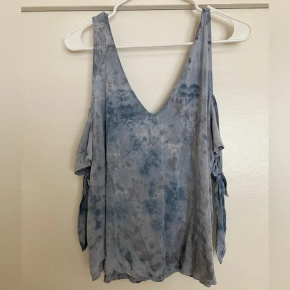 American Eagle Outfitters AE Soft and Sexy tie dye blue tank top XL Extra Large - Picture 2 of 5